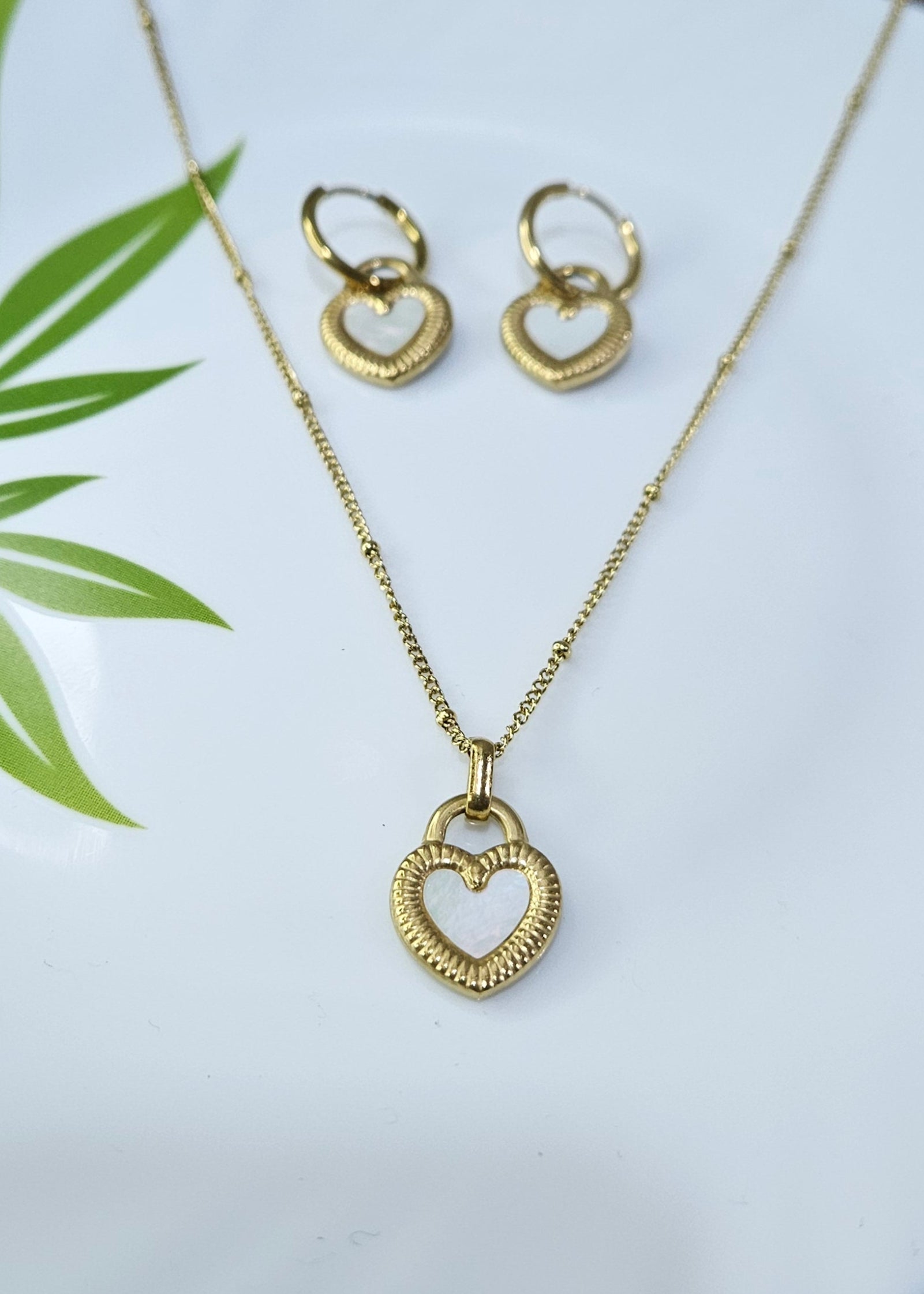 Sweet Heart Combo - Necklace & Earrings