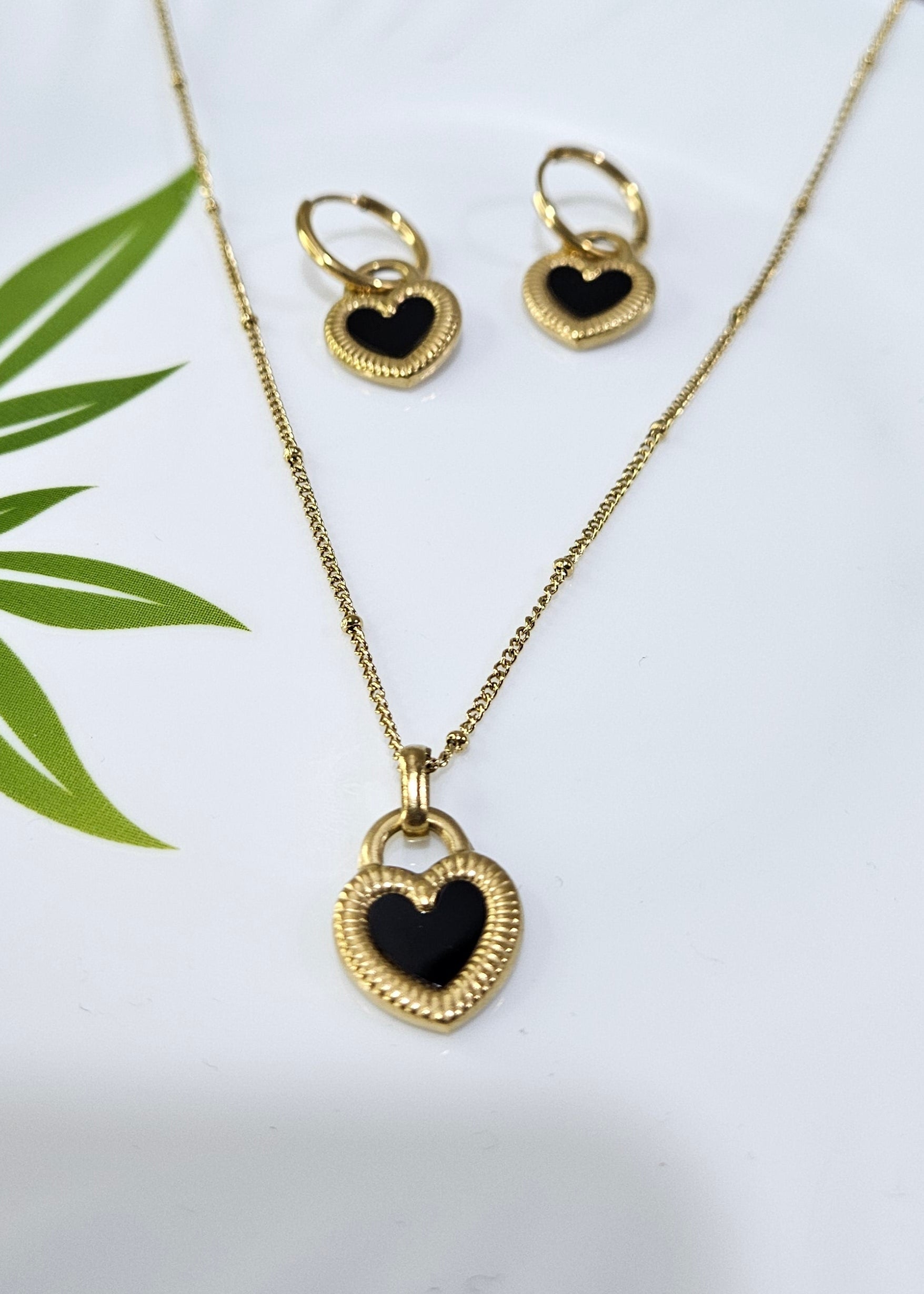 Sweet Heart Combo - Necklace & Earrings