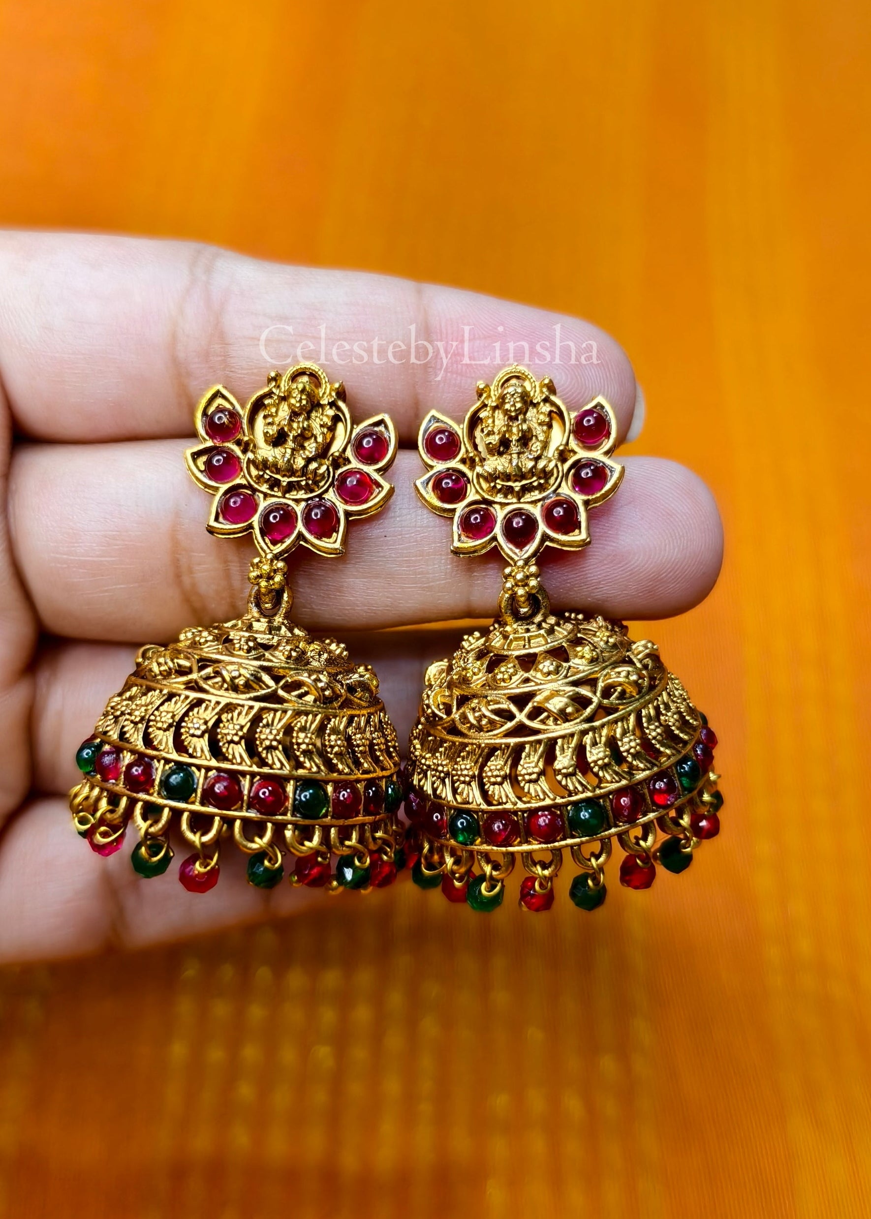 Padma Lakshmi kemp jhumka - CBL0029