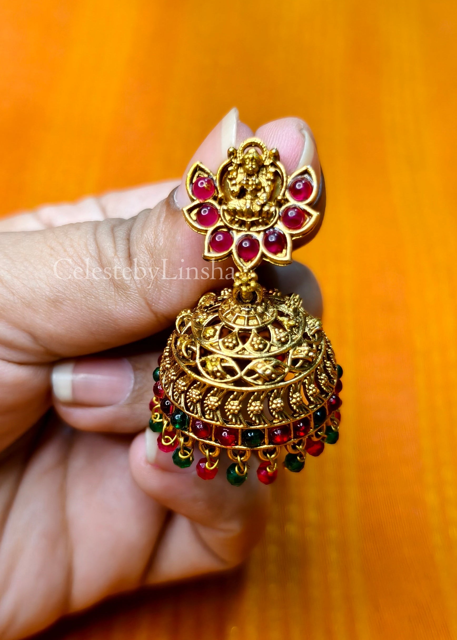 Padma Lakshmi kemp jhumka - CBL0029
