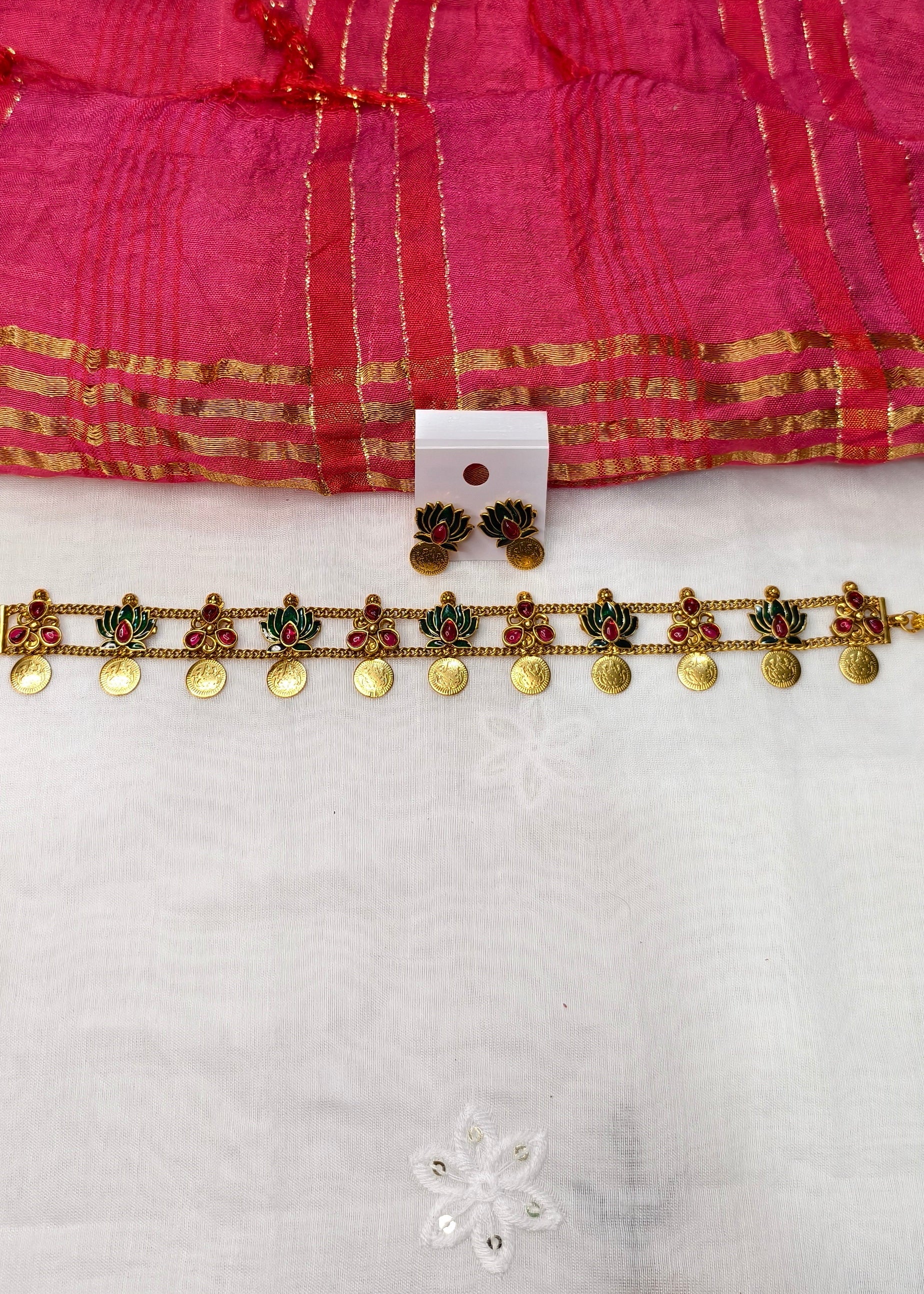 GreenLotus with coin Choker set - CBL0023