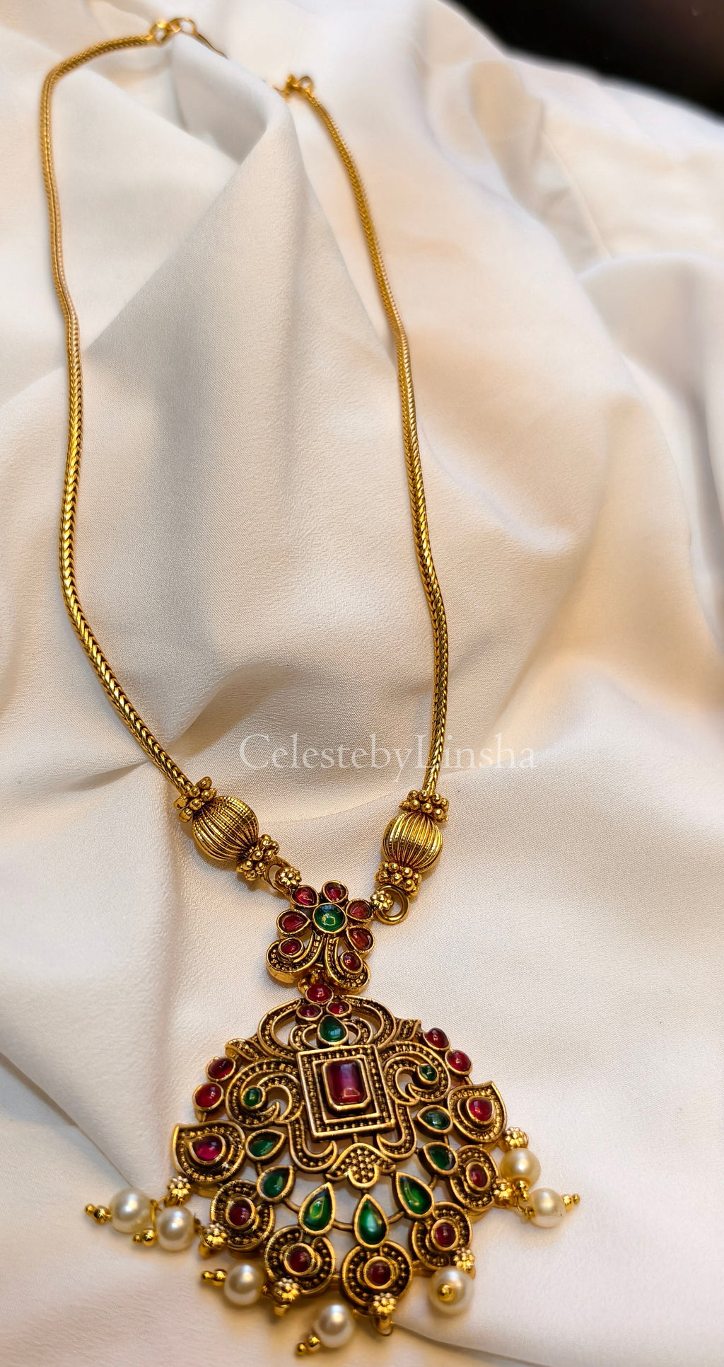 Navya Ratnam Pendant Set -CBL0011